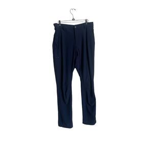 Columbia Mens Navy Blue Solid Lined Zip Fly Flat Front Pants Size 36/46